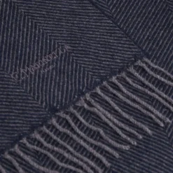 SCIARPA COLOR BLU SCURO In cashmere