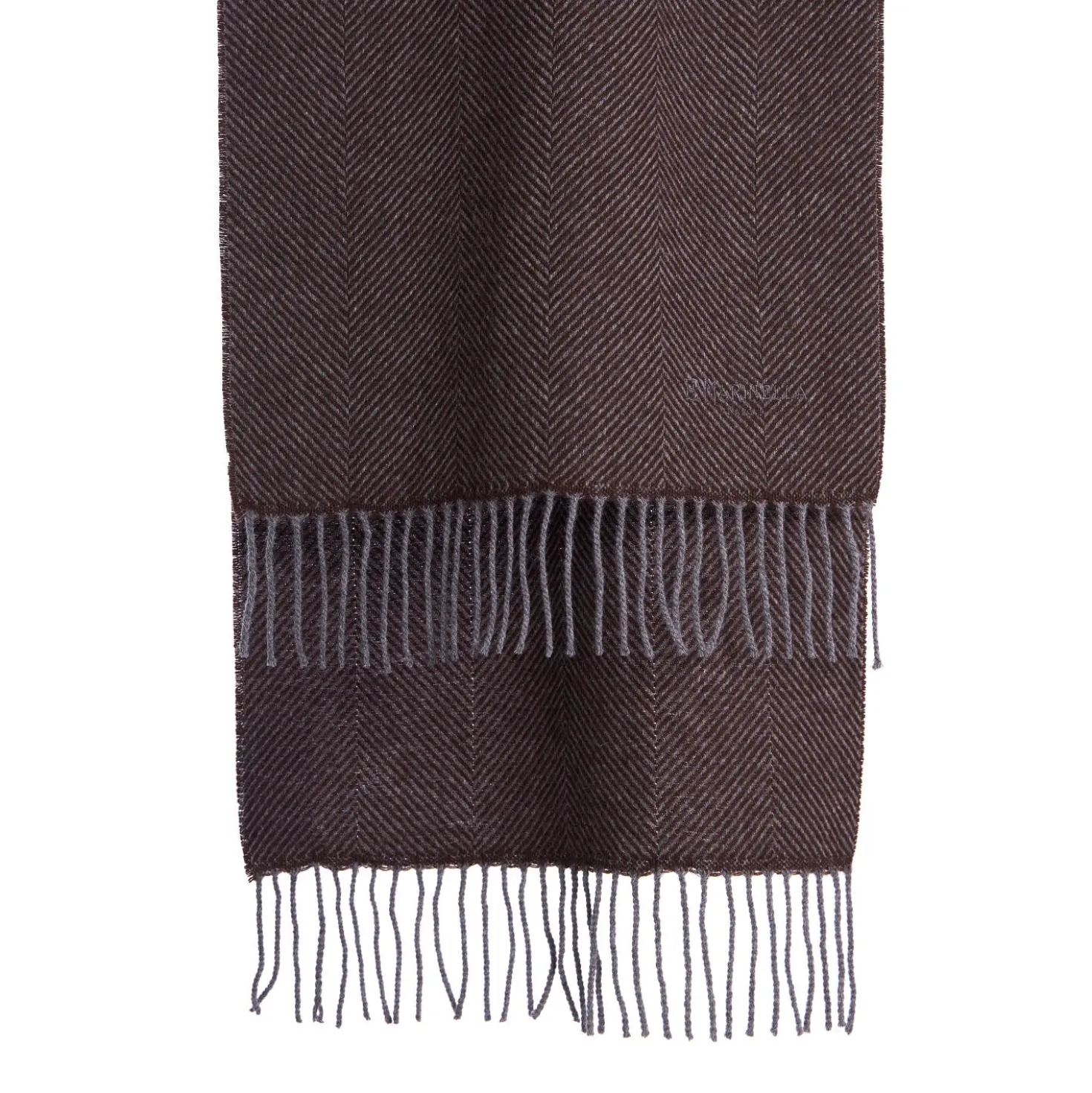 SCIARPA COLOR MARRONE SCURO In cashmere