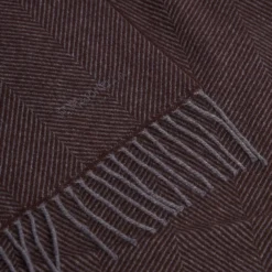 SCIARPA COLOR MARRONE SCURO In cashmere