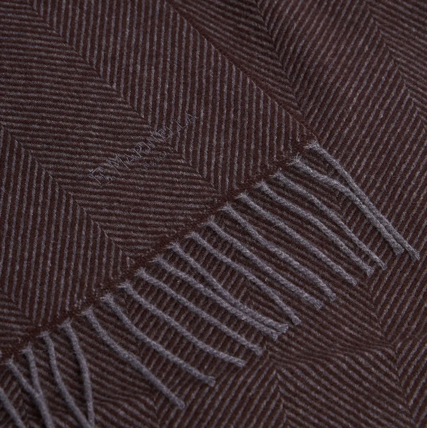SCIARPA COLOR MARRONE SCURO In cashmere