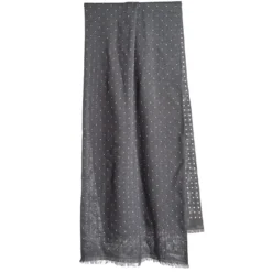 SCIARPA GRIGIO SCURO IN LANA E SETA Pois