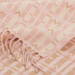 SCIARPA LOGO EM ROSA In lana