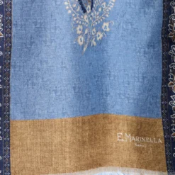 SCIARPA TUBOLARE AZZURRA IN SETA TWILL Paisley pattern