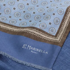 SCIARPA TUBOLARE AZZURRA IN SETA TWILL Classic daisy