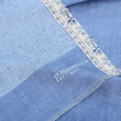 SCIARPA TUBOLARE AZZURRA IN SETA TWILL Paisley pattern