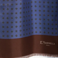 SCIARPA TUBOLARE AZZURRO POLVERE IN SETA TWILL Classic daisy