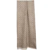 SCIARPA TUBOLARE BEIGE IN LANA E SETA Microfantasia fiore