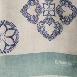SCIARPA TUBOLARE BEIGE IN SETA TWILL Busy pattern