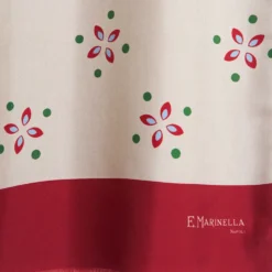 SCIARPA TUBOLARE BEIGE IN SETA TWILL Pois e fiori