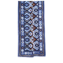 SCIARPA TUBOLARE BLU In lana e seta