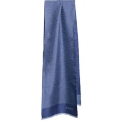 SCIARPA TUBOLARE BLU IN SETA TWILL Classic daisy