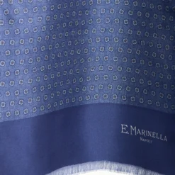 SCIARPA TUBOLARE BLU IN SETA TWILL Classic daisy