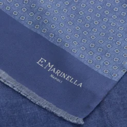 SCIARPA TUBOLARE BLU IN SETA TWILL Classic daisy