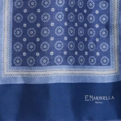SCIARPA TUBOLARE BLU IN SETA TWILL Busy pattern