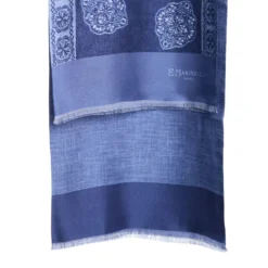 SCIARPA TUBOLARE BLU IN SETA TWILL Classic daisy