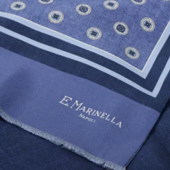 SCIARPA TUBOLARE BLU IN SETA TWILL Classic daisy