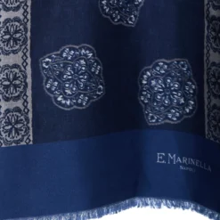 SCIARPA TUBOLARE BLU SCURO IN SETA TWILL Classic daisy
