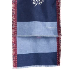 SCIARPA TUBOLARE BLU SCURO IN SETA TWILL Paisley pattern