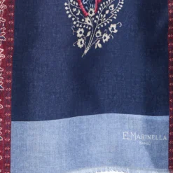 SCIARPA TUBOLARE BLU SCURO IN SETA TWILL Paisley pattern