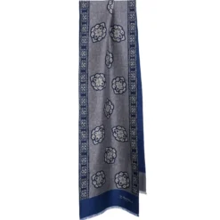 SCIARPA TUBOLARE GRIGIO SCURO IN SETA TWILL Classic daisy