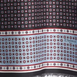 SCIARPA TUBOLARE GRIGIO SCURO IN SETA TWILL Busy pattern