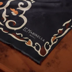 SCIARPA TUBOLARE GRIGIO SCURO IN SETA TWILL Classic daisy