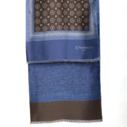SCIARPA TUBOLARE MARRONE IN SETA TWILL Classic daisy