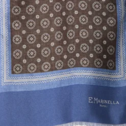 SCIARPA TUBOLARE MARRONE IN SETA TWILL Classic daisy