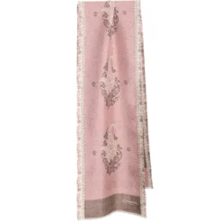SCIARPA TUBOLARE ROSA IN SETA TWILL Paisley pattern