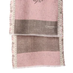 SCIARPA TUBOLARE ROSA IN SETA TWILL Paisley pattern