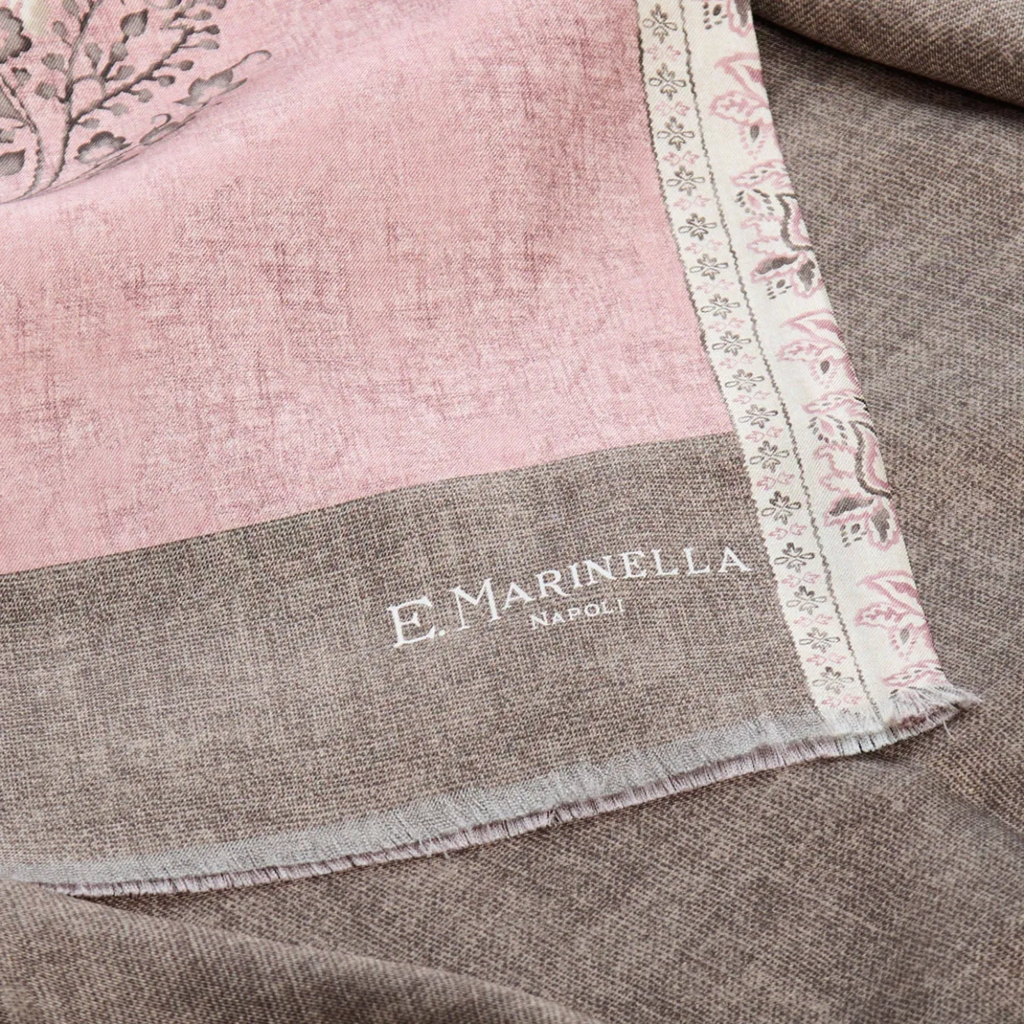 SCIARPA TUBOLARE ROSA IN SETA TWILL Paisley pattern