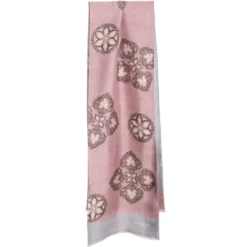 SCIARPA TUBOLARE ROSA IN SETA TWILL Busy pattern