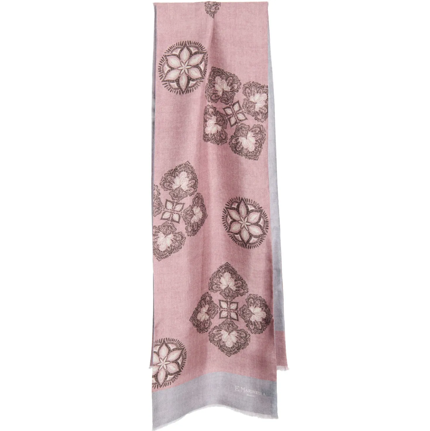 SCIARPA TUBOLARE ROSA IN SETA TWILL Busy pattern