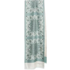 SCIARPA TUBOLARE VERDE CHIARO IN SETA TWILL Busy pattern