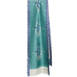 SCIARPA TUBOLARE VERDE IN SETA TWILL Paisley pattern