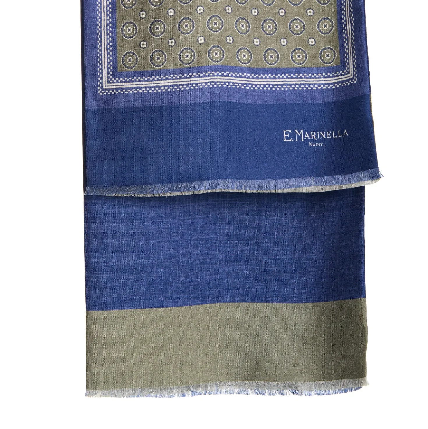 SCIARPA TUBOLARE VERDE IN SETA TWILL Classic daisy