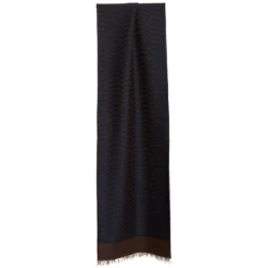 SCIARPA VESUVIO BLU SCURO In lana e seta