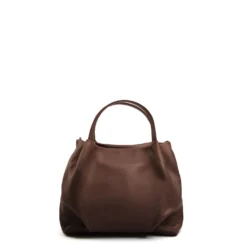 SOFT BAG MARRONE SCURO In pelle liscia