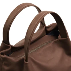 SOFT BAG MARRONE SCURO In pelle liscia