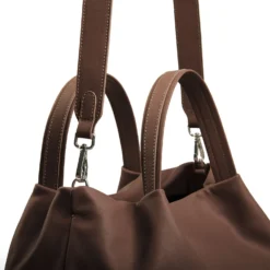 SOFT BAG MARRONE SCURO In pelle liscia