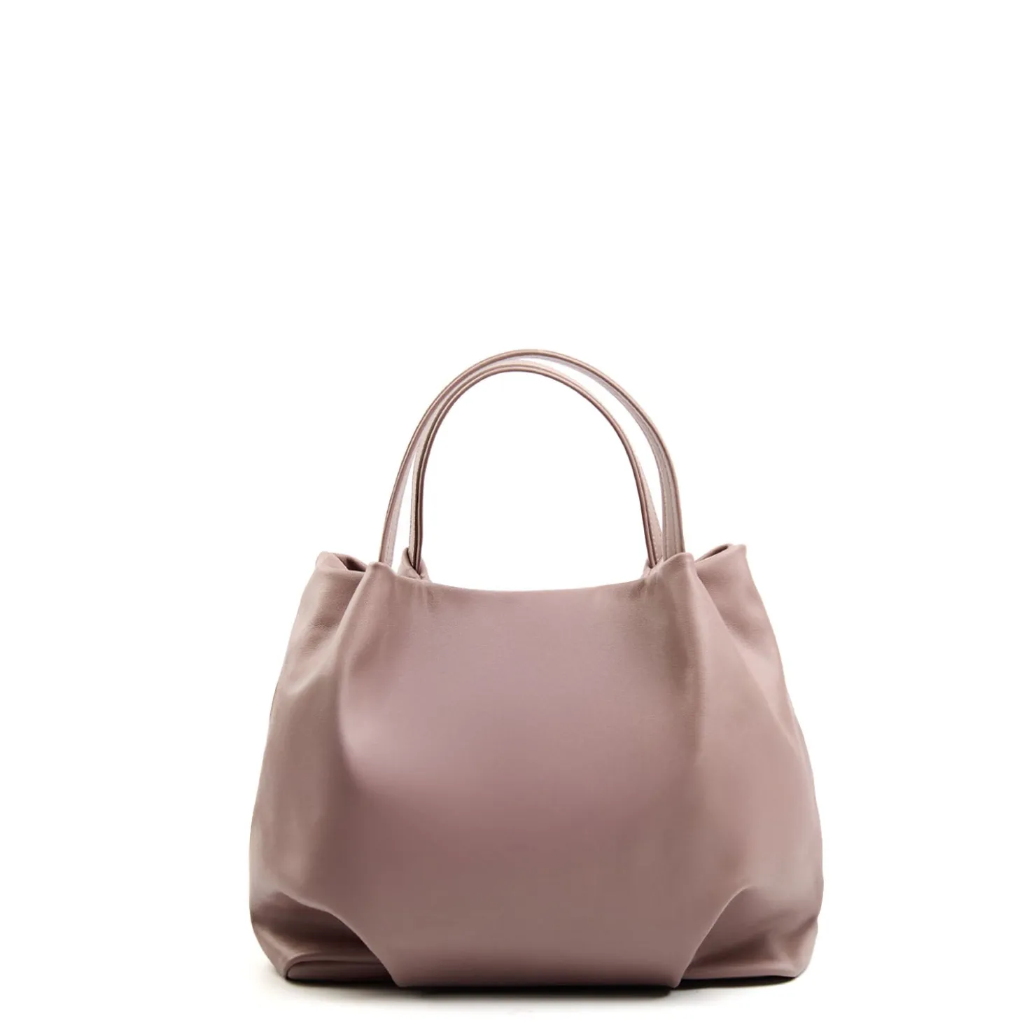 SOFT BAG ROSAIn pelle liscia