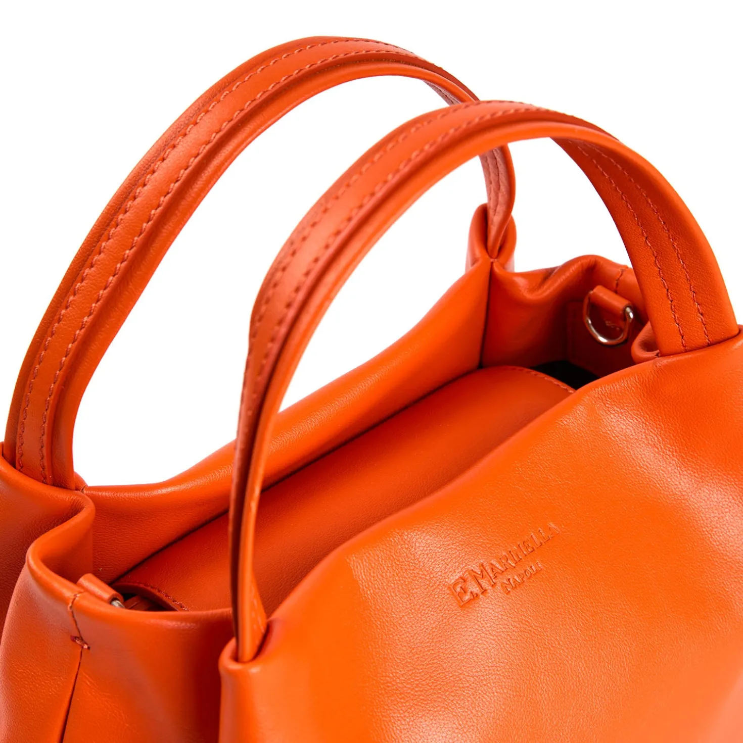 SOFT MINI BAG ARANCIONEIn pelle liscia