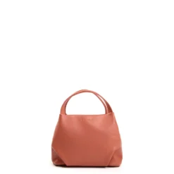 SOFT MINI BAG ARANCIONE SCURO In pelle liscia