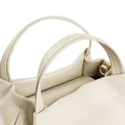 SOFT MINI BAG BEIGE POLVERE In pelle liscia