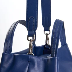 SOFT MINI BAG BLU POLVERE In pelle liscia