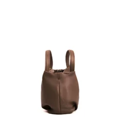 SOFT MINI BAG MARRONE SCURO In pelle liscia