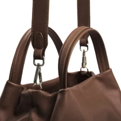 SOFT MINI BAG MARRONE SCURO In pelle liscia