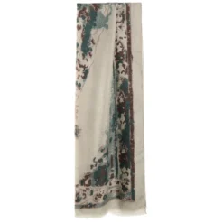 STOLA BEIGE IN CASHMERE Collezione floreale