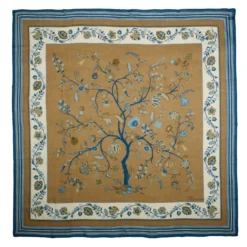 STOLA BEIGE 140 IN LANA E CASHMERE Albero della vita