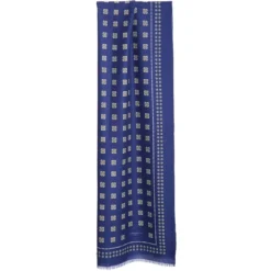 STOLA BLUE IN LANA Decorazioni floreali